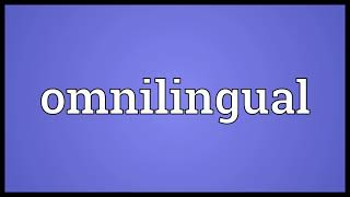 Omnilingual Meaning