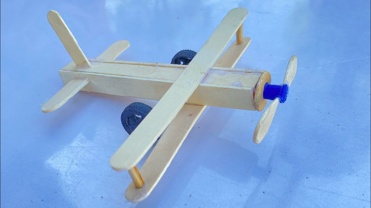 DIY Mini Toy Plane Popsicle Stick Tutorial Craft For Kids Beginners diy-mini-toy-plane-popsicle-stick-tutorial-craft-for-kids-beginners