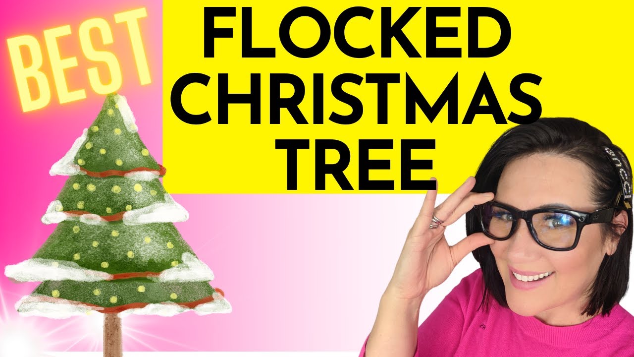 AMAZON FLOCKED CHRISTMAS TREE // BEST FLOCKED CHRISTMAS TREE // WHITE