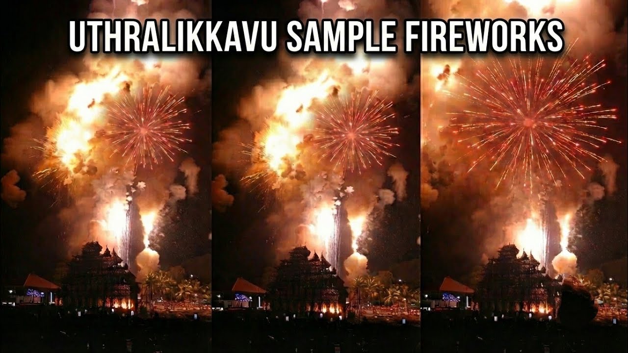 Uthralikkavu Pooram sample vedikettu 2026 | Night Fireworks | Full Video 🎆 🎇 