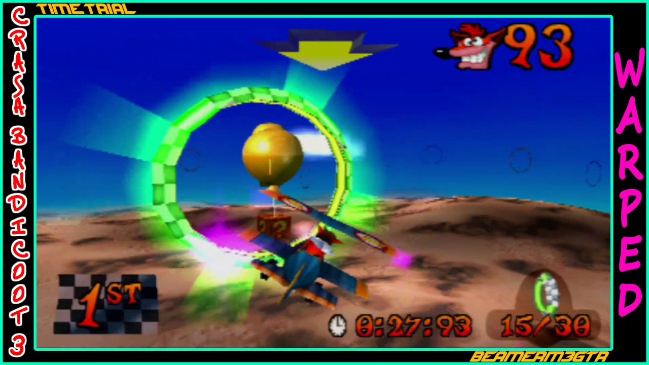 Crash Bandicoot Warped Time Trial Rings of Power (Platinum Relic