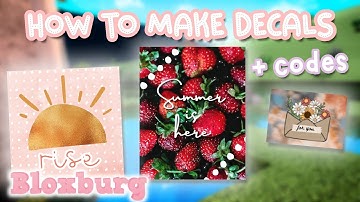 How to MAKE custom Roblox Decals for Bloxburg or Roville + decal codes (Canva)