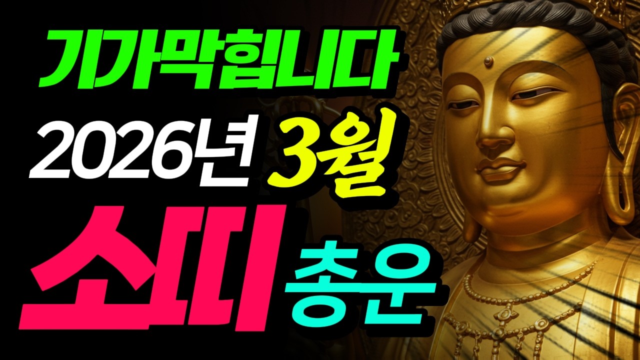 (소띠 대박) 26년 3월 누가 괴롭힌다면 대운 들어올 징조?! 일상에서 운 터뜨릴 실천법