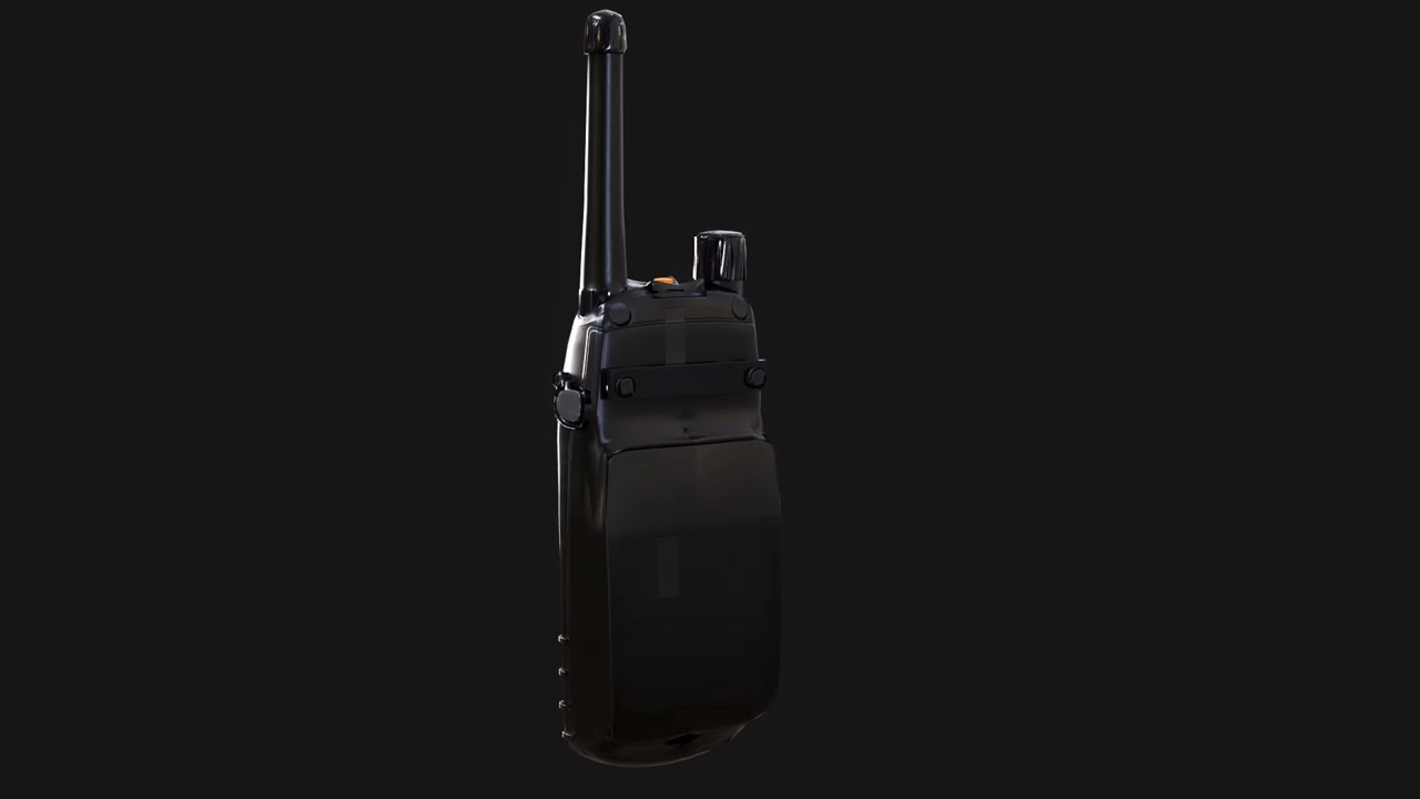 Sepura SRP2000 Handheld Radio - Game Ready 3D Model (Low-Poly, PBR Textures)