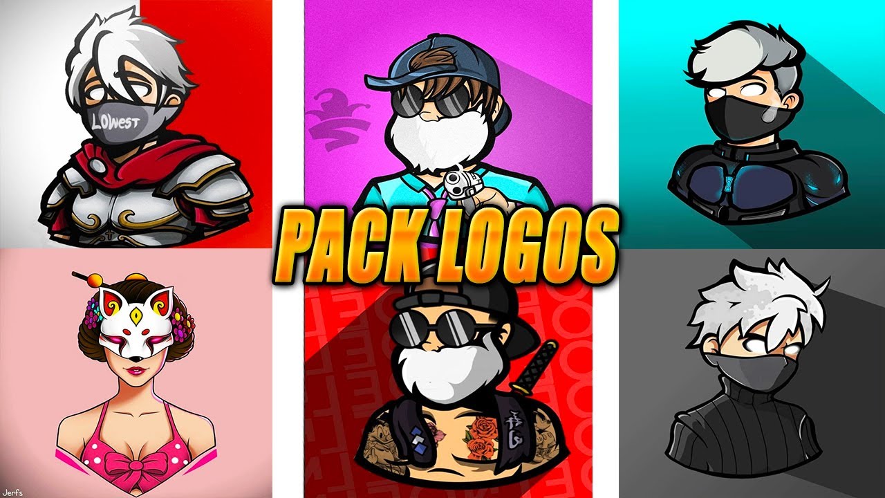 EL MEJOR PACK de logos CARTOON de FREE FIRE para tu canal de YouTube ...