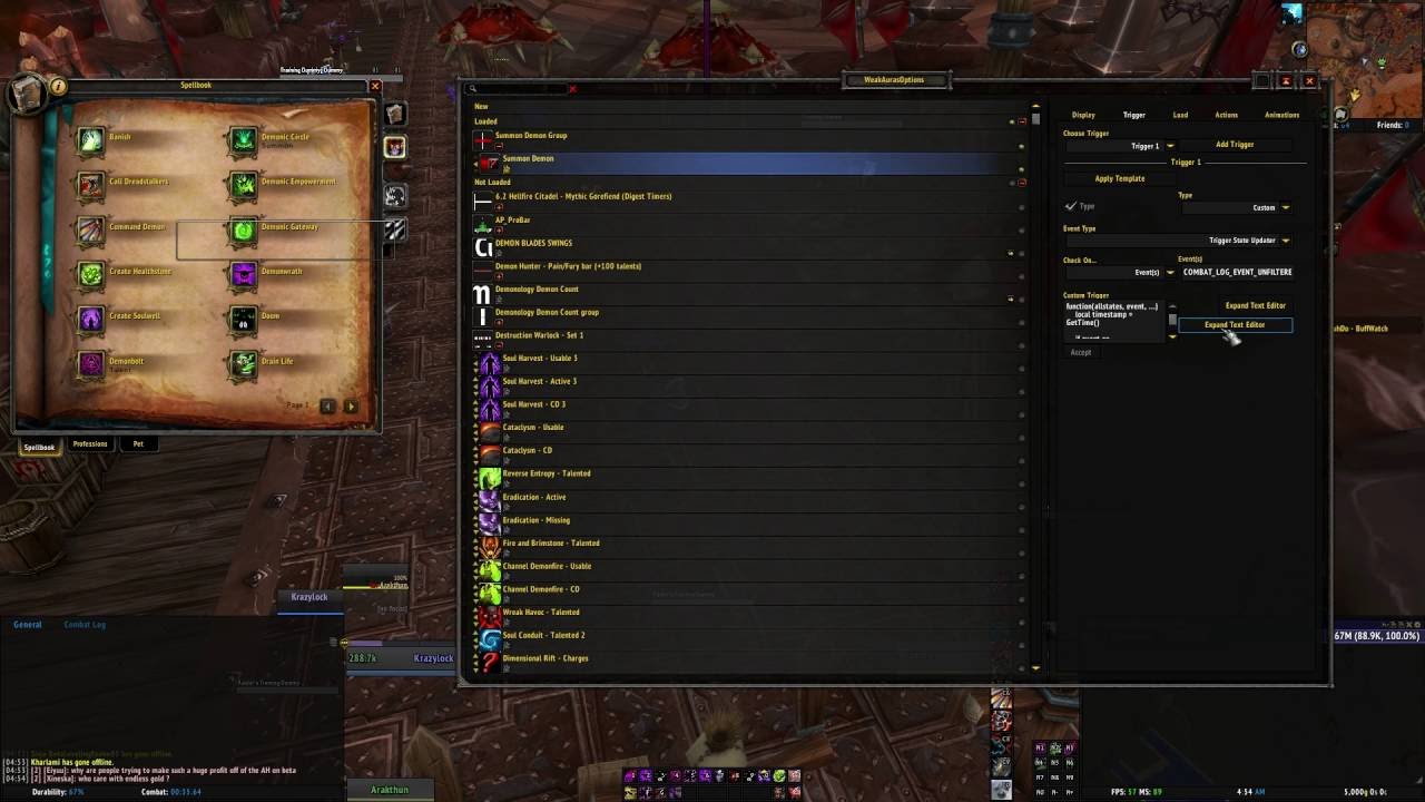 Weakaura Combat Log Display For Enhancer By Infus Onwow