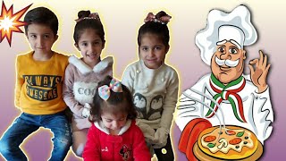 العاب اطفال - طريقة صنع البيتزا مع زينة والمى- العاب اطفال 2020