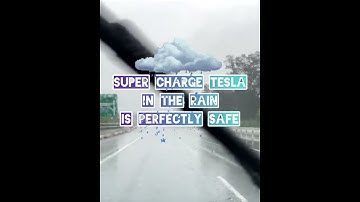 Supercharge Tesla Model S3XY in the Rain 🌧 ( Perfectly Safe ) - 🩳 - #Shorts 21