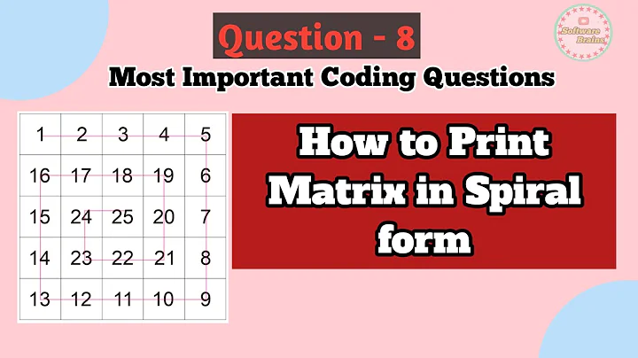 Spiral Matrix Program || Important Coding Questions-8 || Software Brains || Learn Java Programming