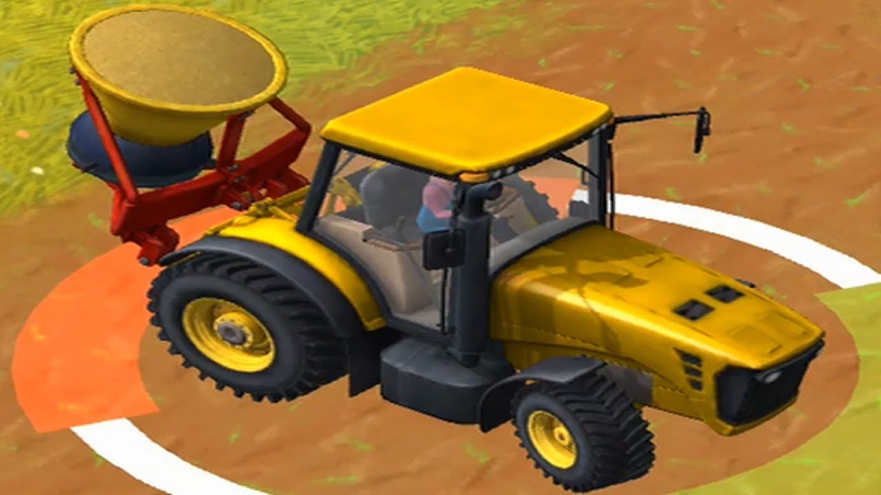 Conjunto de desenhos com trator agrícola de diferentes pontos de vista