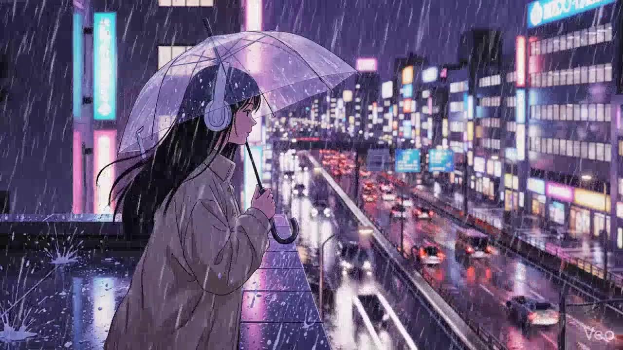 Tokyo Neon Rain 🌧️ Lofi Chillhop Study Session