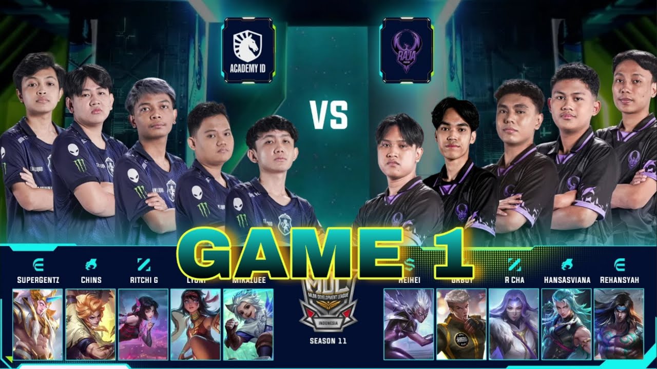 LUOYI BUAT TEAM LIQUID KEBINGUNGAN! TEAM LIQUID ACADEMY VS RAJA PHOENIX GAME 1 MDL ID SEASON 11