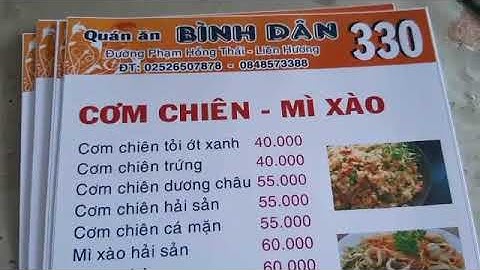 in Menu (Mê nu) bằng máy in phun màu Canon G1010, G1000, G2100, G2000 ...