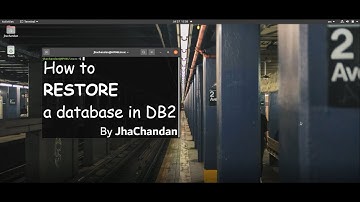 How to RESTORE a database in DB2.