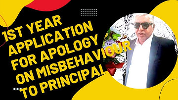 First-Year English An application to the principal apologizing for misconduct | Brave Mian