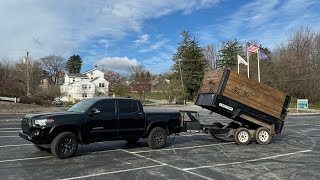 Using my NEW DUMP TRAILER  for the FIRST TIME! Still have a few issues to fix.