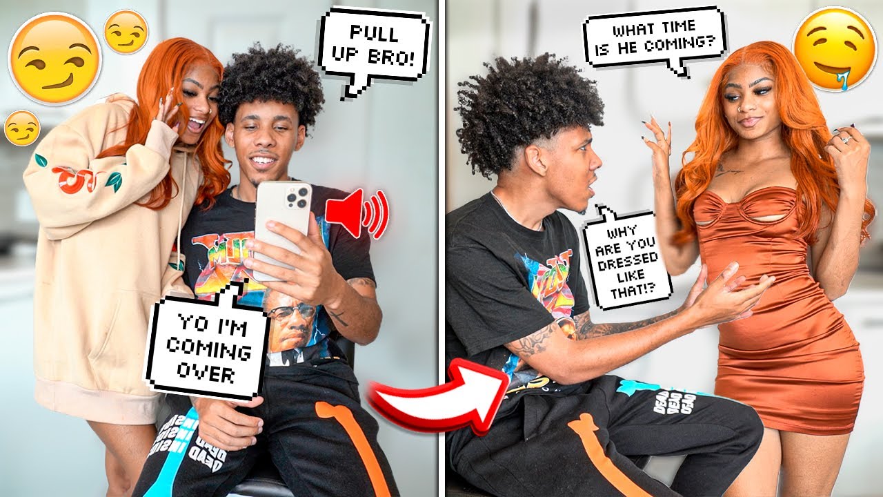 His FRIEND Is Coming Over So I Dressed Like THIS To See His Reaction!