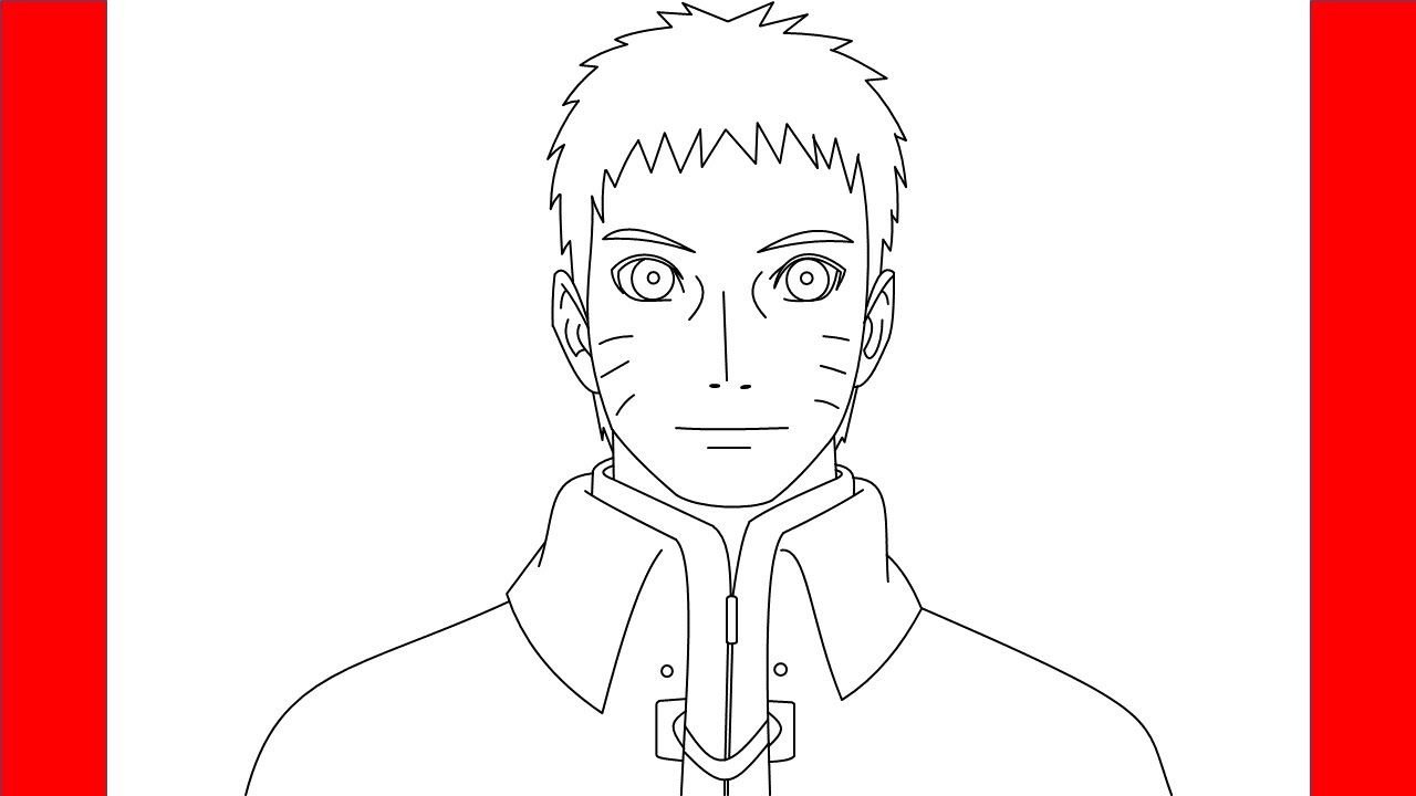 How To Draw Naruto Hokage - Step By Step (Tutorial) 