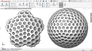 Exercise 64: How to make a 'Golf Ball' in Solidworks 2018