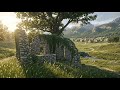 Cozy Anime Meadow Ambience 🌿 Relaxing Pastoral Music &amp; River Sounds for Studying, Focus, Sleep