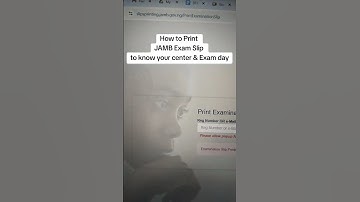 How to Print Your JAMB Exam Slip to know your center and exam day #jamb #jamb2025 #dtwtutorials