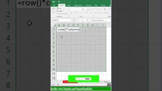 Print 1 to 10 Tables in Excel  excel shorts  naseerkhankhel