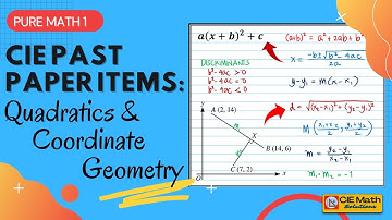 Past Paper Items on Quadratics and Coordinate Geometry | AS Level Pure Mathematics 1 Revision (9709)