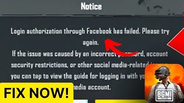 BGMI Login Problem Fix ⚡ Facebook Login Not Working Solution | BGMI Error Fix 2025