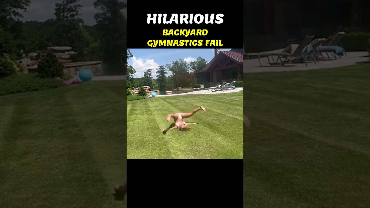 Backyard Gymnastics Fail: OMG OMG OMG  