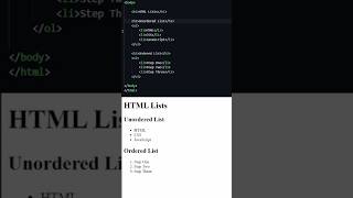 HTML Series – Lesson 7: Lists in HTML