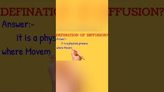 Defination of Diffusion? /#shorts .