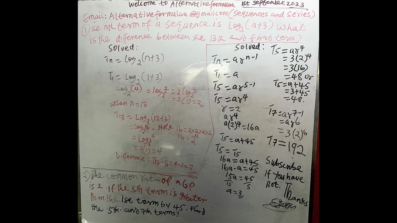 Sequences and Series Lesson 1 - YouTube