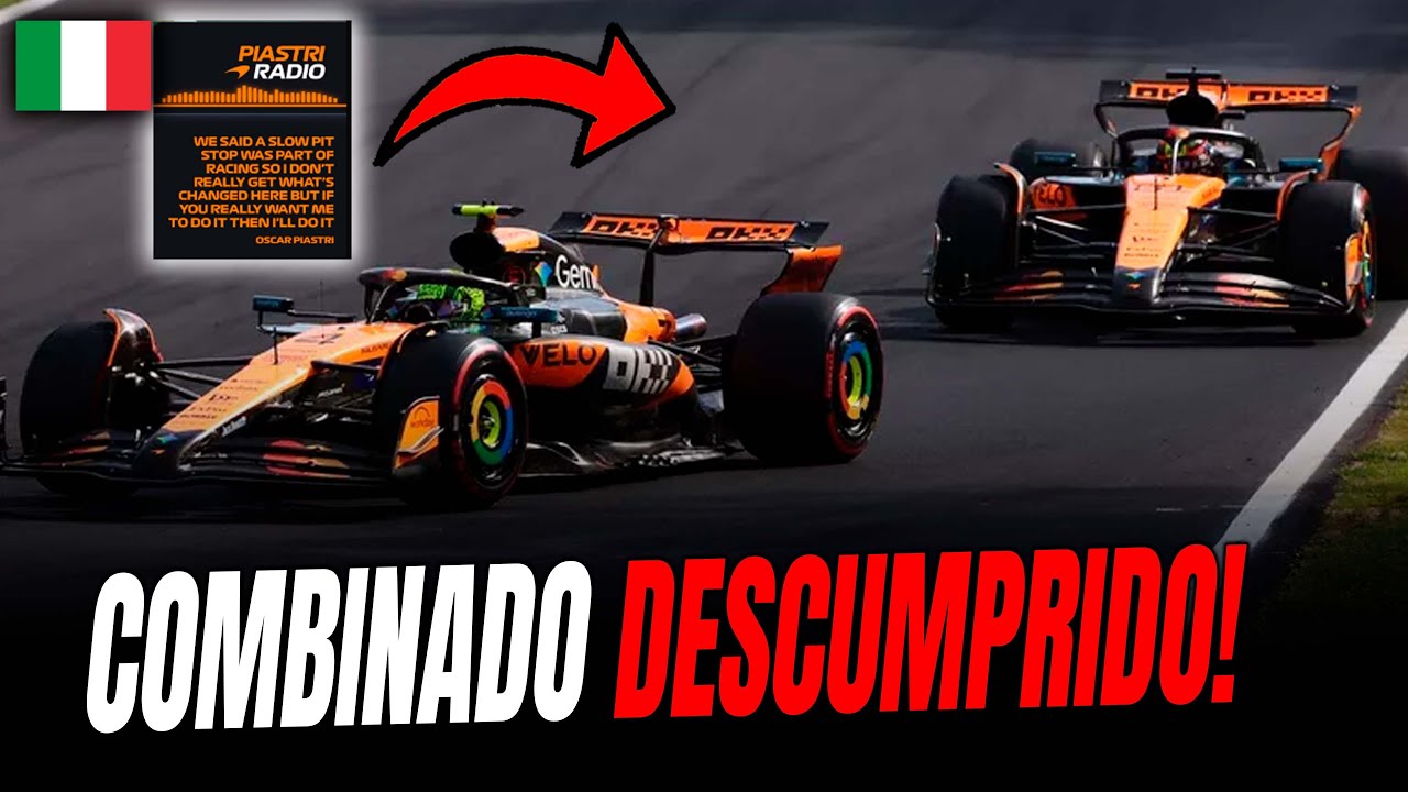 🚨Mclaren Não Cumpriu O Combinado Com Piastri No Gp Itália! Repercussão Negativa / Dados Do Gp