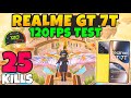 🔥Realme GT 7T BGMI 120fps ( Update 4.4 ) Test With Fps Meter