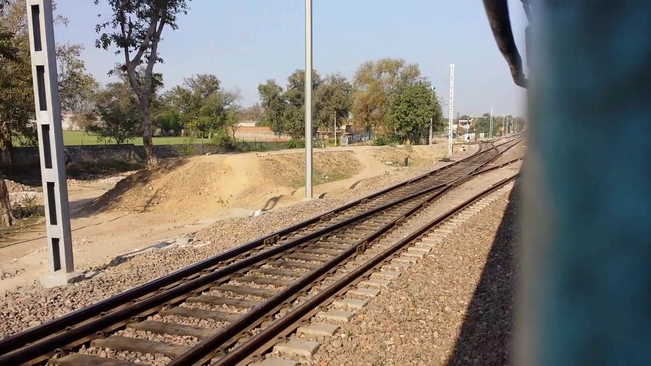 Superfast expreas departure: Mansa station, electrification at beginning stage and doubling has done