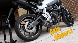 Rear Axle Sliders Installation Yamaha Fz-07