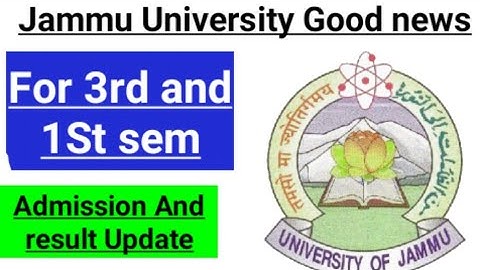 Jammu university good news|jammu university result out|Annual regular sem III result out|sem 3 |