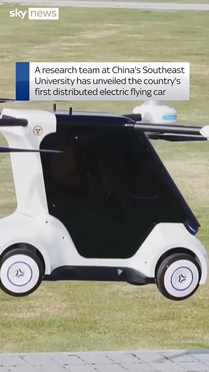 China unveils electric flying car