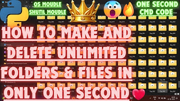 How to make & delete 1000 folders & files using Python #python #hacker