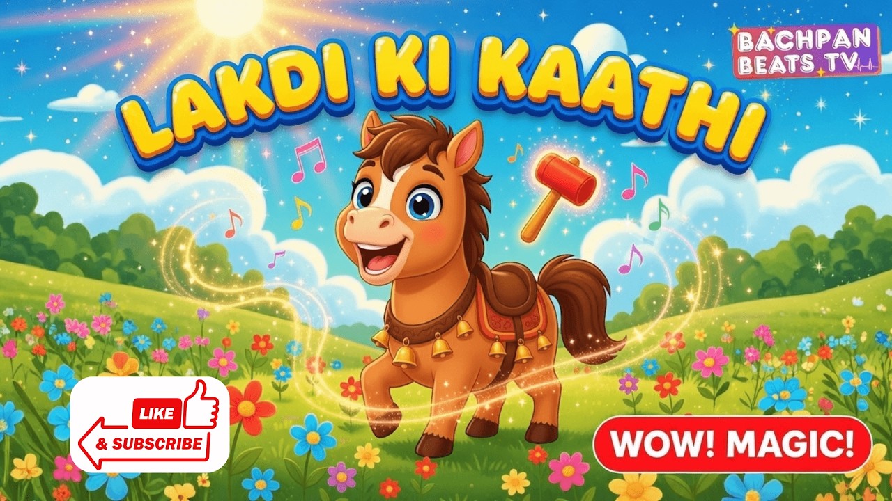 Lakdi Ki Kaathi | लकड़ी की काठी – Most Loved Hindi Nursery Rhyme for Kids 🎵