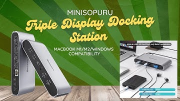 Minisopuru Triple Display Docking Station Unboxing & Review - MacBook M1/M2/Windows Compatibility.