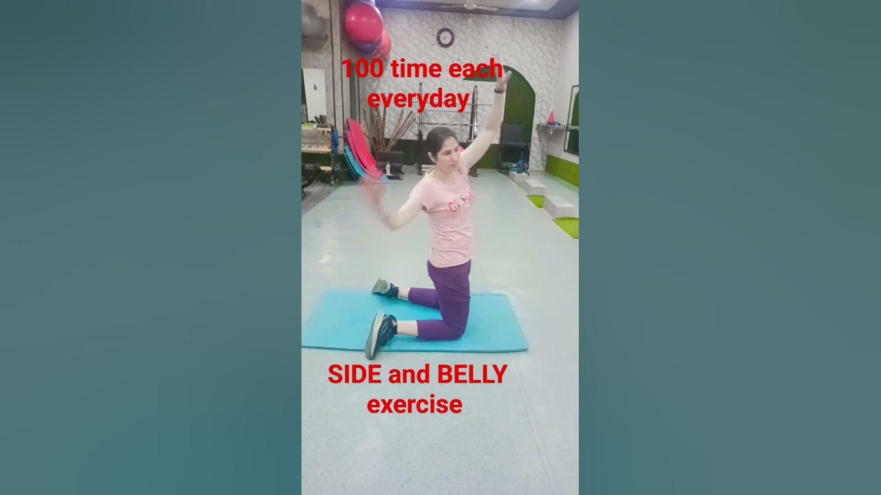 belly and SIDE fat burn exercise for beginner at home #bellyfat # ...