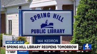 Spring Hill Public Library to reopen after week-long closure