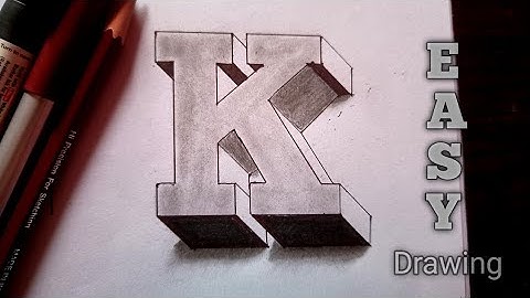 3D Drawing K | How to Make Easy Drawing 3D | Prakash Kumar Art #3d #drawing