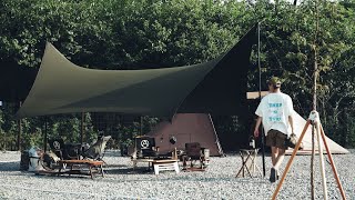 극심한 폭염 날씨에 프라이빗한 바다에서 캠핑하기 / 요토플러스 / 어반포레스트 타프/ 캠핑 브이로그