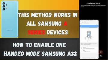Samsung Galaxy A32: Samsung a32 how to enable one handed mode | A32 one hand mode | 2021
