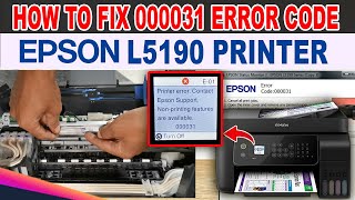 Celebrity HOW TO FIX 000031 ERROR CODE OF EPSON L5190 PRINTER. Profile