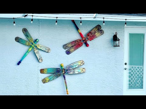 Diy Garden Dragonfly Wall Art Made From Up Cycled Fans By Karen Governale You Diy Garden Dragonfly Wall Art Made, Dragonfly Made From Ceiling Fan Blades