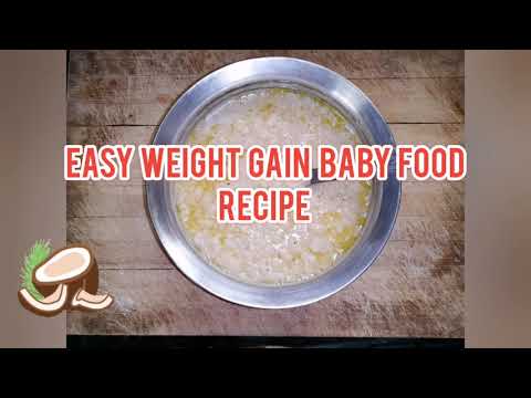 EASY WEIGHT GAIN BABY FOOD RECIPE👶 ||COCONUT MILK PORRIDGE 🍲 ||EMOJI KITCHEN