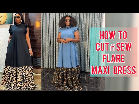 Flare Gown Tutorial: How To Cut And Sew Flare Dress Tutorials - YouTube